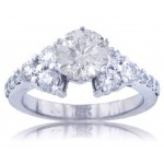 2.62 ct. TW Round Diamond Engagement Ring in F color SI-1 Clarity 